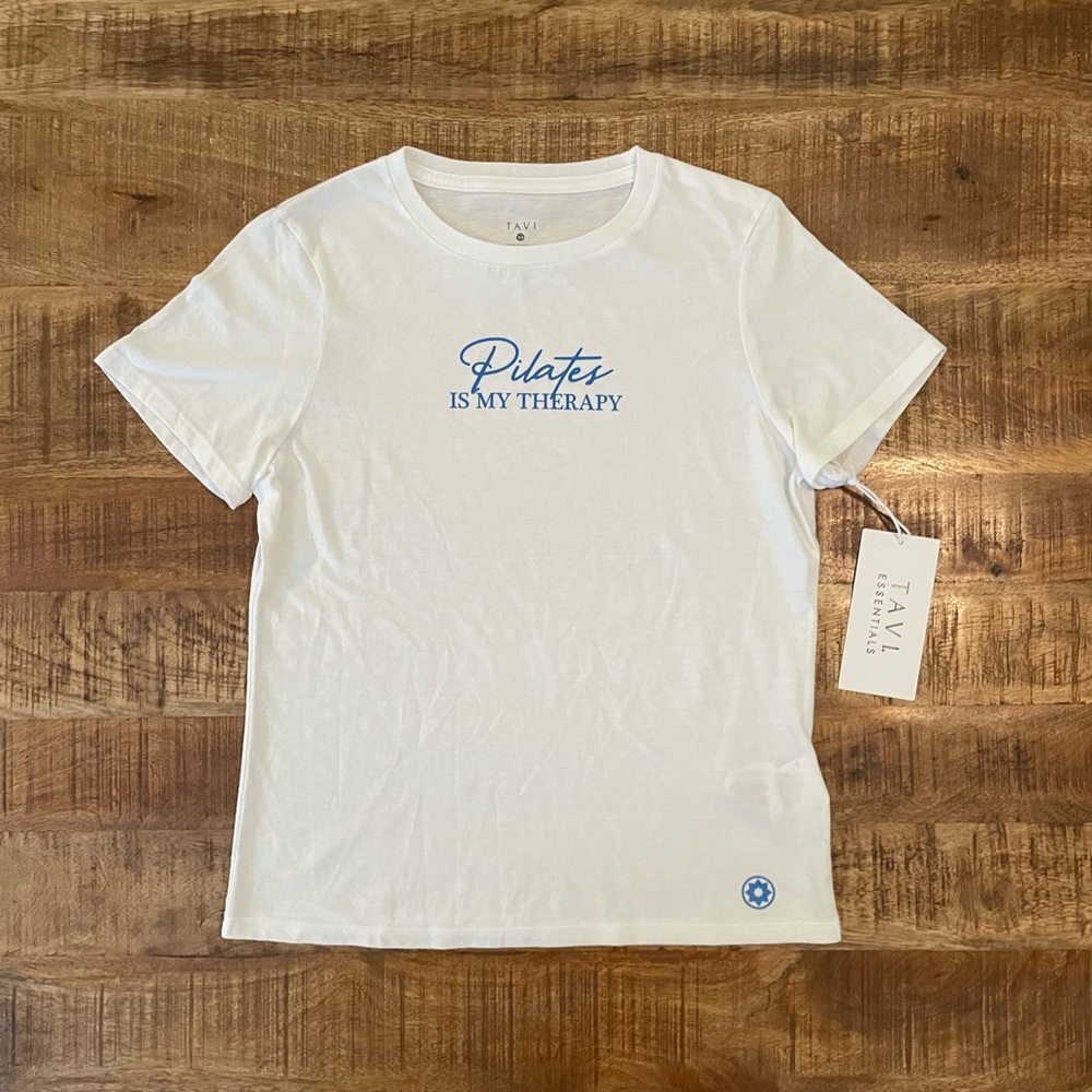 NWT Club Pilates ‘Pilates is My Therapy’ Essential Performance Tee